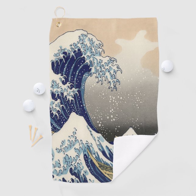 Vintage japanische Kunstlandschaft Golfhandtuch (Insitu)