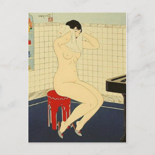 Vintage japanische Kunstpostkarte Postkarte