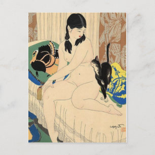 Vintage japanische Kunstpostkarte Postkarte