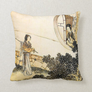 Vintage japanische Kunstszene Kissen