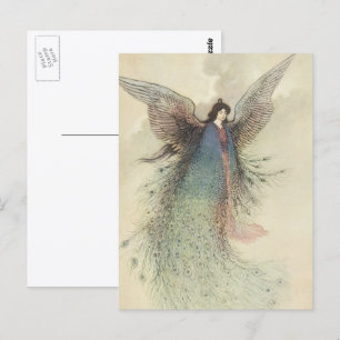 Vintage japanische Märchen, Die Mondjungfrau Postkarte