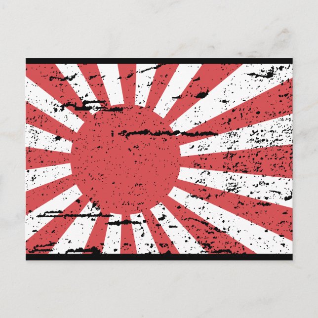 Vintage japanische Marine-Fahne Postkarte (Vorderseite)