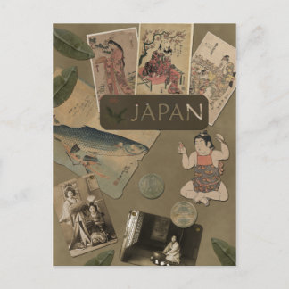 Vintage japanische Reisekarte Postkarte