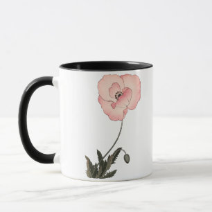 Vintage japanische ukiyo e art , Mohnillustrierung Tasse