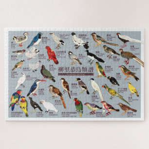 Vintage Japanische Vogelatlas-Illustration