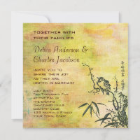 Vintage japanische Vogelhochzeit