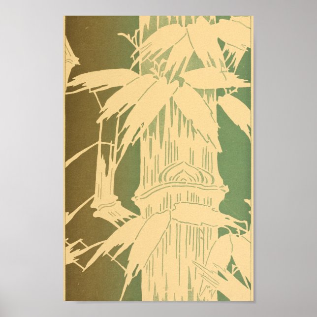Vintage japanische Wall Art Bamboo Poster (Vorne)