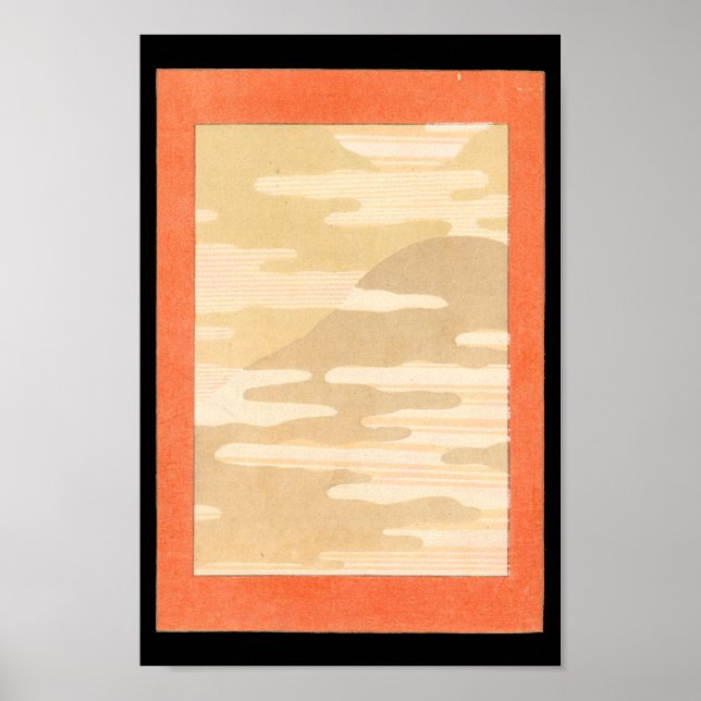 Vintage japanische Wall Art Mountains Poster (Vorne)