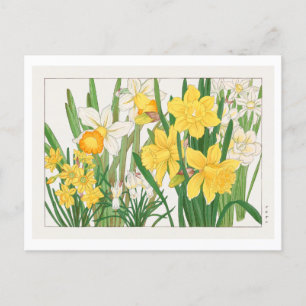Vintage japanische Woodblock-Druck Postkarte
