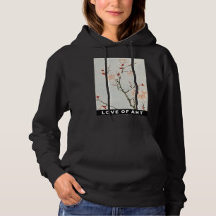 Vintage japanische Zweige Kirschblüten Ästhetik Hoodie