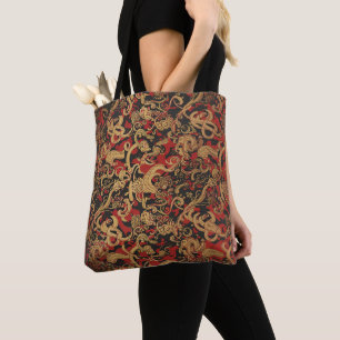 VINTAGE JAPANISCHER DRUCK TASCHE