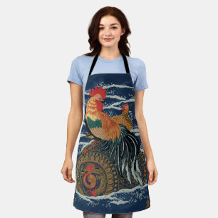 Vintage Japanischer Hahn Huhn Drachen Kunst Schürze
