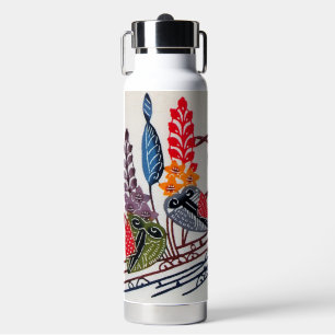 Vintage japanischer Kimono-Stoff (Bingata) Trinkflasche