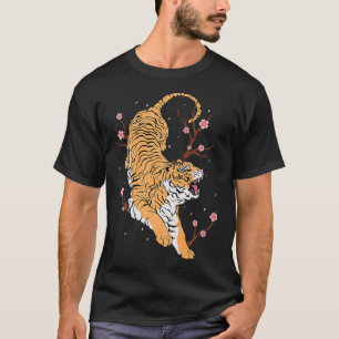 Vintage-Japanischer-Tiger-Traditionelle-Asiatische T-Shirt