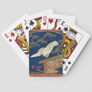 Vintage Japanischer Weißer Falke Art G.A. Audsley Spielkarten