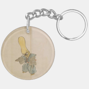 Vintage Japonais à tête large Yokai Swordsman