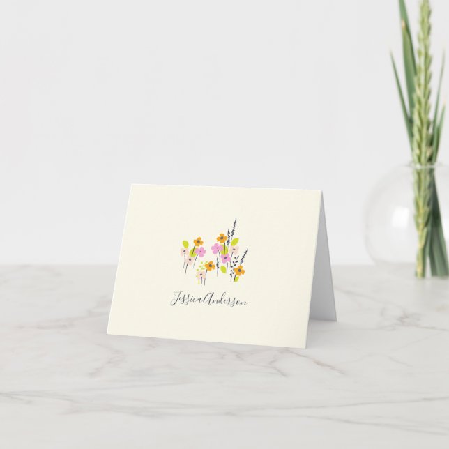 Vintage jardin Floral rose et chaux Personnalisé (Devant)
