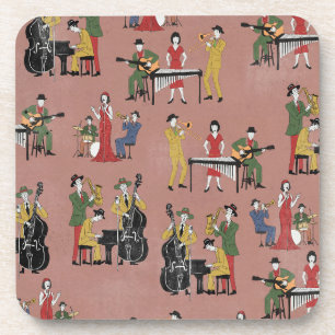 Vintage-Jazzband Getränkeuntersetzer