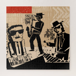 Vintage-Jazzband-Plakat: Cooles Design