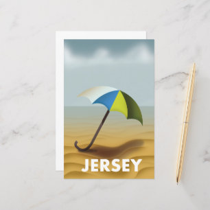 Vintage Jersey Reiseplakat.