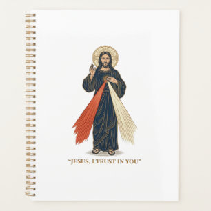 Vintage Jesus, ich vertraue auf dich, religiöser V Planer