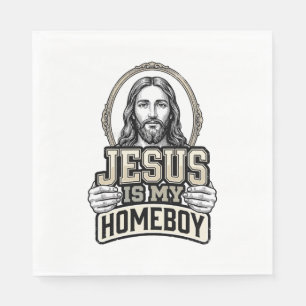 Vintage Jesus Is My Homeboy Gravur Vektor Design Serviette
