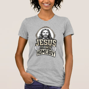 Vintage Jesus Is My Homeboy Gravur Vektor Design T-Shirt