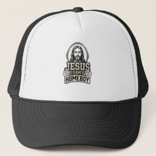 Vintage Jesus Is My Homeboy Gravur Vektor Design Truckerkappe
