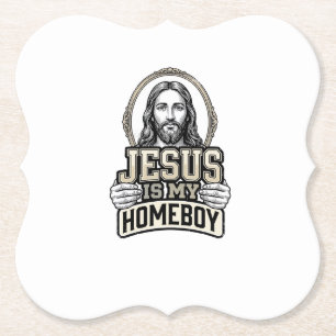 Vintage Jesus Is My Homeboy Gravur Vektor Design Untersetzer