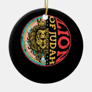 Vintage Jesus Löwe von Juda Offenbarung 55 Christl Keramik Ornament