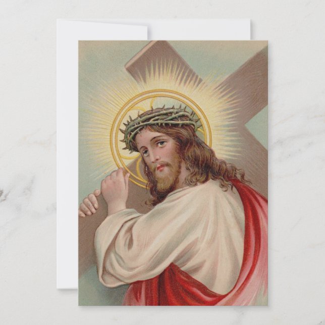 Vintage Jesus-Ostern-Grußkarte Feiertagskarte (Vorderseite)