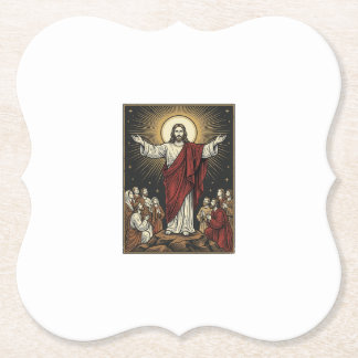 Vintage Jesus Strahlende Herrlichkeit Christliche Untersetzer