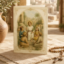 Vintage Jesuskind mit Kindern religiös 