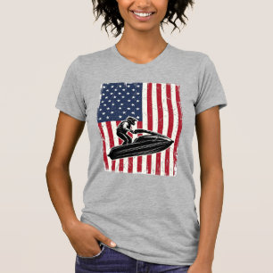 Vintage-Jetski-Amerikanische-Flagge-Vektor-Shirt-D T-Shirt