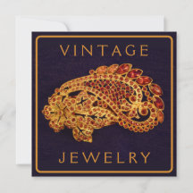 VINTAGE JEWELRY-Flachkarte