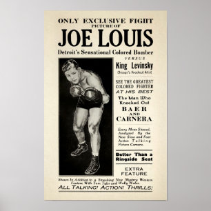 Vintage Joe Lewis Kampfplakat Poster