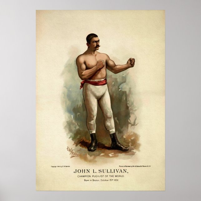 Vintage John L. Sullivan Poster (Vorne)