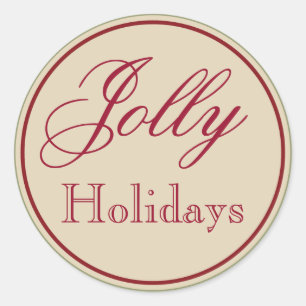 Vintage Jolly Holiday Aufkleber