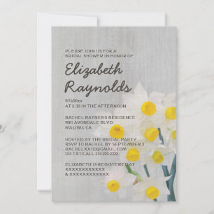 Vintage Jonquil-Brautparty-Einladungen Einladung