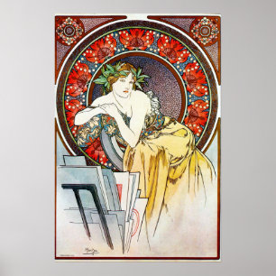 Vintage Jugendstil-Anzeige für den Cent-Salon von Poster