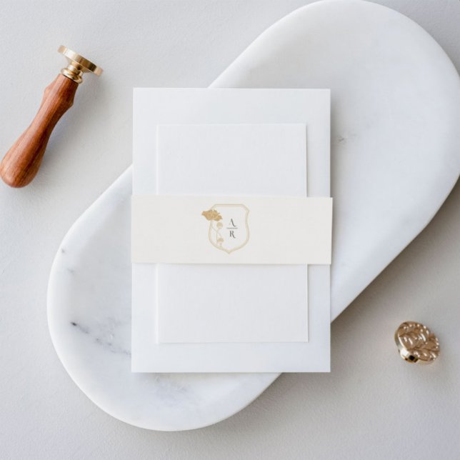 Vintage Jugendstil Einladungsbanderole (Vintage Art Nouveau Invitation Belly Band)