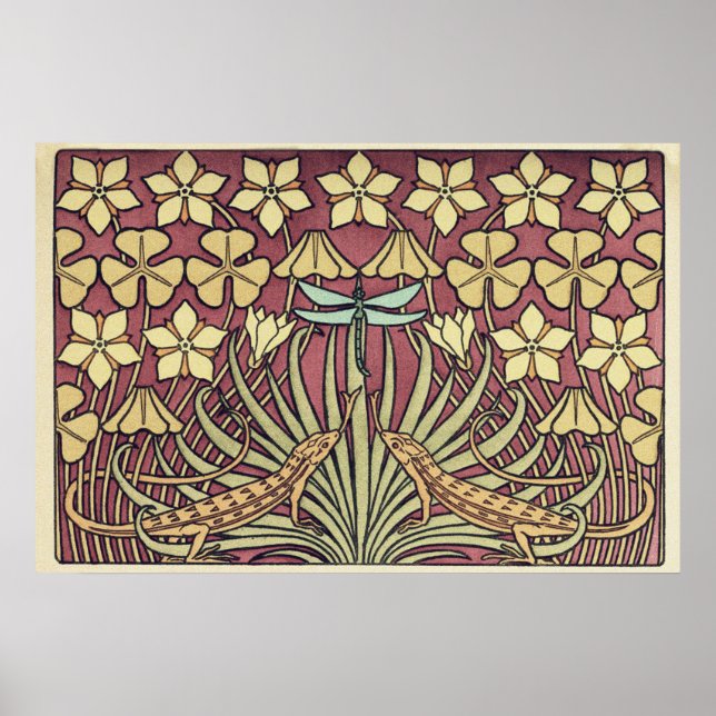 Vintage Jugendstil-Formen in Dekoration (Vorne)