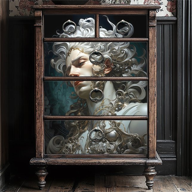 Vintage Jugendstil-Griechischer Gott Mythologische Seidenpapier (Von Creator hochgeladen)