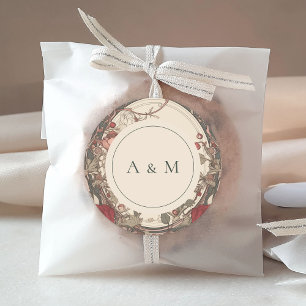 Vintage Jugendstil-Hochzeit Runder Aufkleber