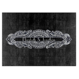 Vintage Jugendstil-Hochzeit Schneidebrett