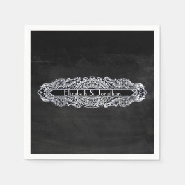 Vintage Jugendstil-Hochzeit Serviette