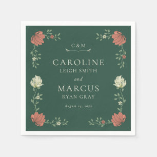 Vintage Jugendstil-Hochzeit Serviette