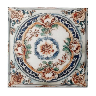 Vintage Jugendstil-Keramiken Fliese