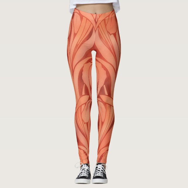 Vintage Jugendstil-Leggings Leggings (Vorderseite)