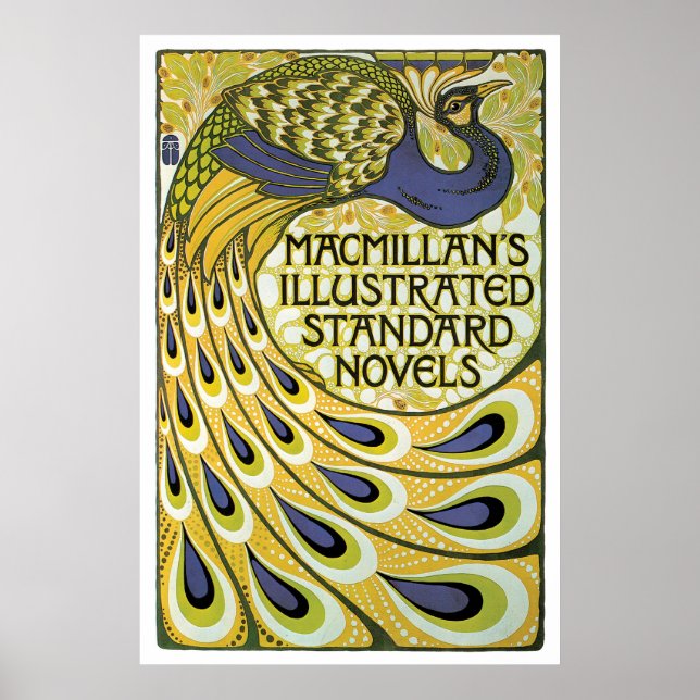 Vintage Jugendstil-Macmillan-Romane und Poster (Vorne)
